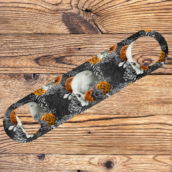 Floral Skulls Bar Blade Bottle Openers