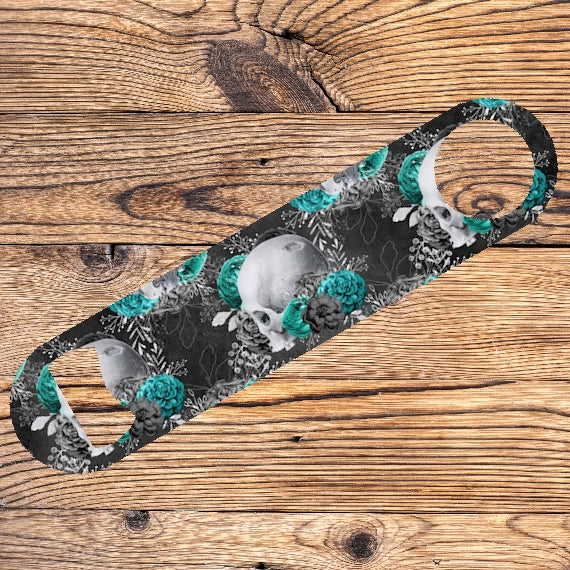 Floral Skulls Bar Blade Bottle Openers