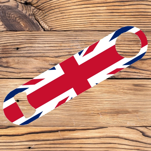 Personalised GB, Uk, NI, Ireland and the Channel islands Flag Bar Blade Bottle Openers