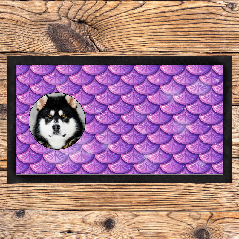 Personalised Mermaid Scales Pet Placemat