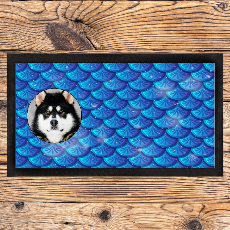 Personalised Mermaid Scales Pet Placemat