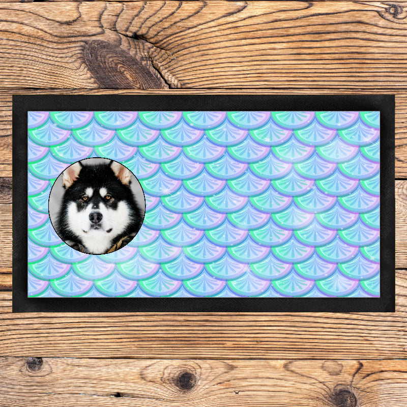 Personalised Mermaid Scales Pet Placemat
