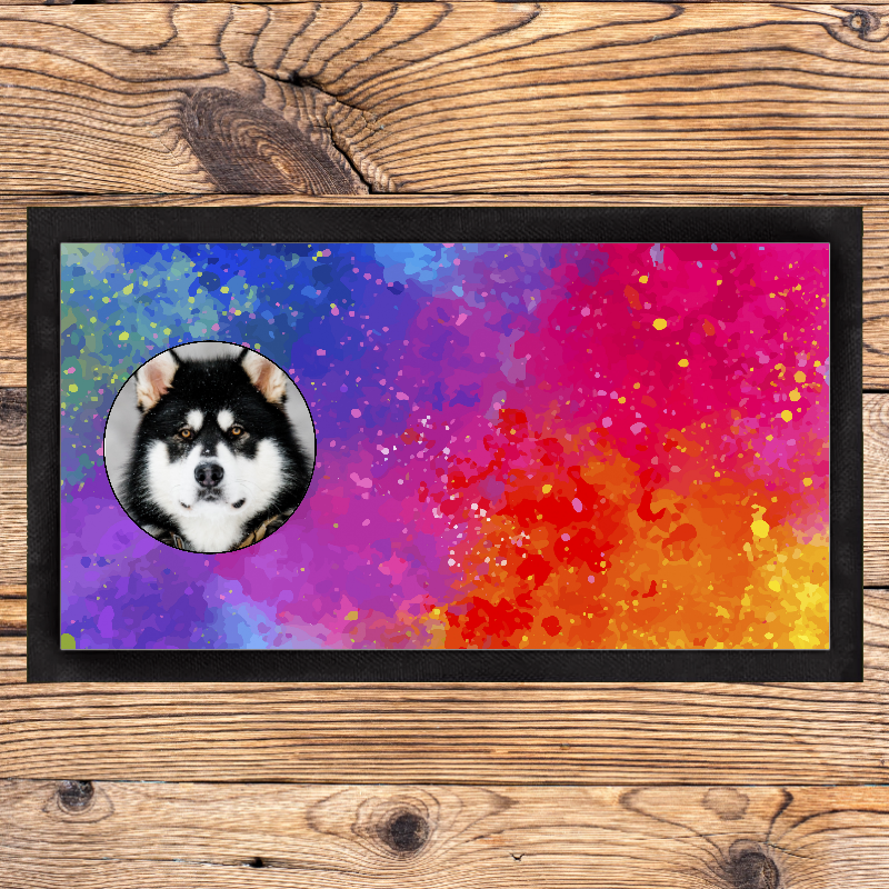 Personalised Paint Splatter Pet Placemat