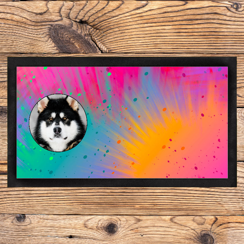 Personalised Paint Splatter Pet Placemat