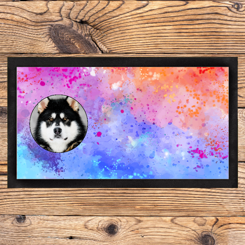 Personalised Paint Splatter Pet Placemat