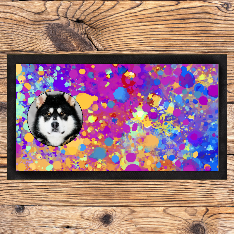 Personalised Paint Splatter Pet Placemat