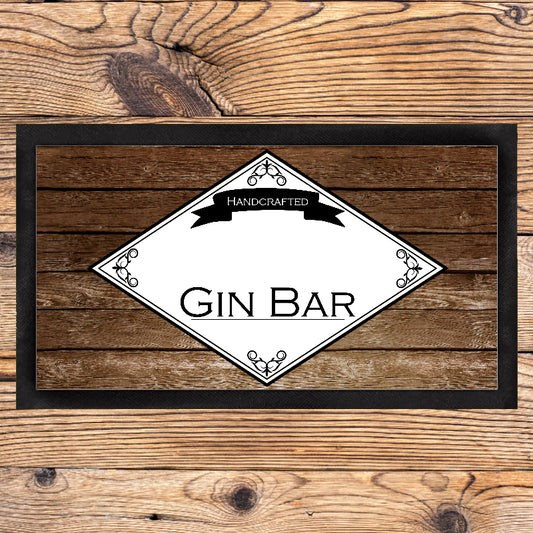 Personalised Gin Bottle Bar Mat