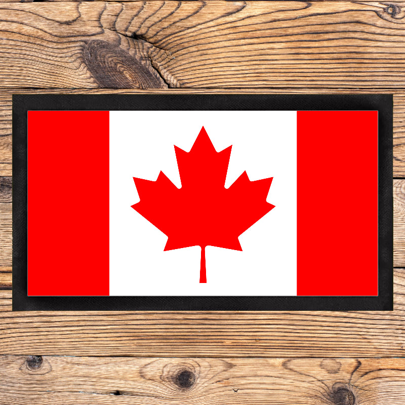 Personalised USA & Canada Flag Bar Mats
